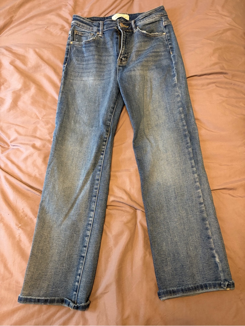 Risen Straight-Leg Jeans
